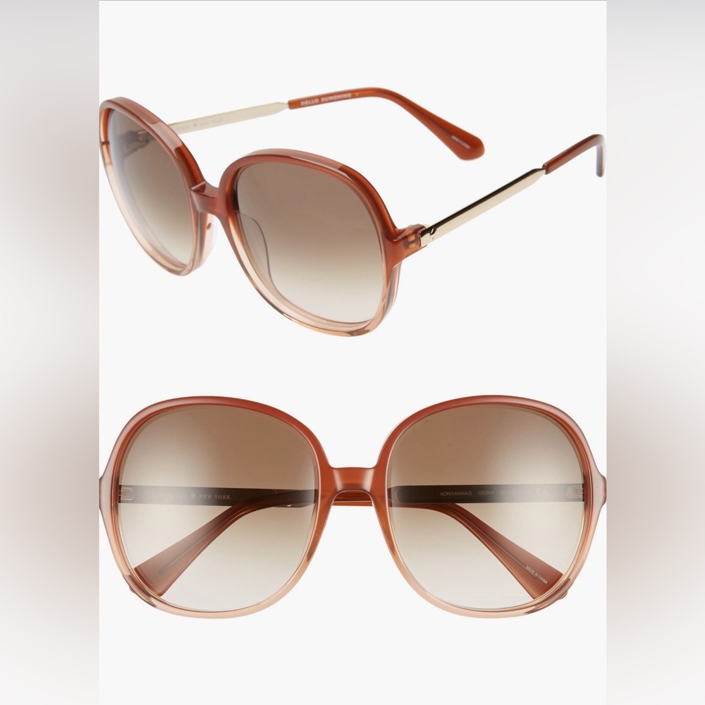 NEW! Kate Spade New York Adriyanna 60mm round sunglasses in Brown🤎